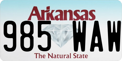 AR license plate 985WAW