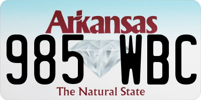 AR license plate 985WBC