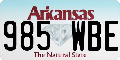 AR license plate 985WBE