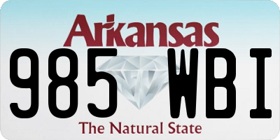 AR license plate 985WBI