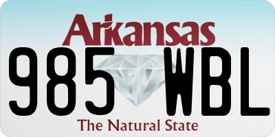 AR license plate 985WBL