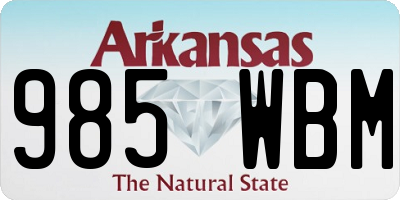 AR license plate 985WBM