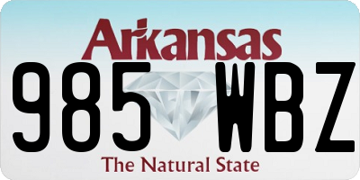 AR license plate 985WBZ
