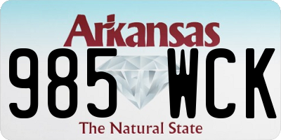 AR license plate 985WCK
