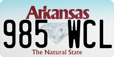 AR license plate 985WCL