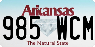 AR license plate 985WCM