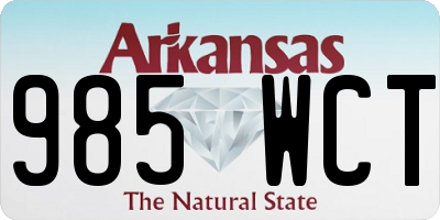 AR license plate 985WCT