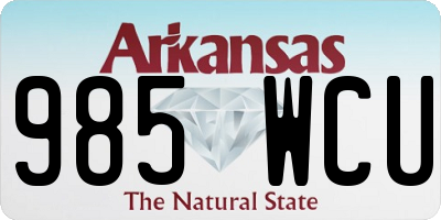 AR license plate 985WCU