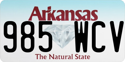 AR license plate 985WCV