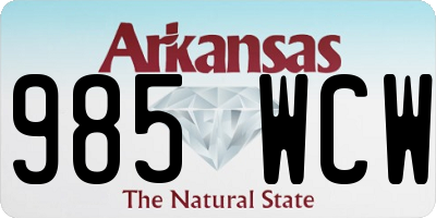 AR license plate 985WCW