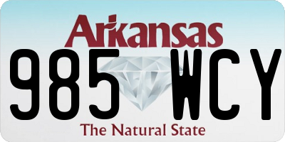 AR license plate 985WCY
