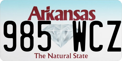 AR license plate 985WCZ