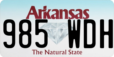 AR license plate 985WDH