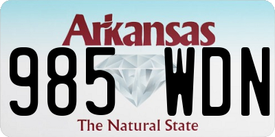 AR license plate 985WDN