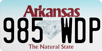 AR license plate 985WDP