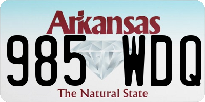 AR license plate 985WDQ