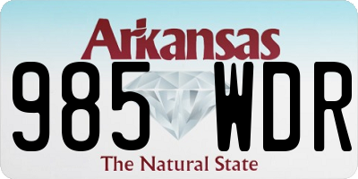 AR license plate 985WDR