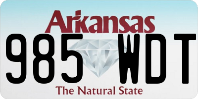 AR license plate 985WDT
