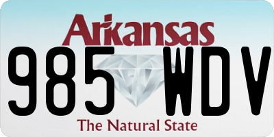 AR license plate 985WDV