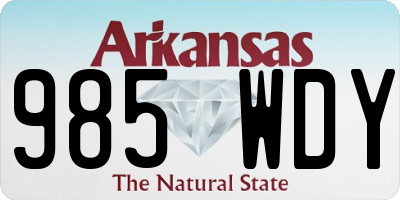 AR license plate 985WDY