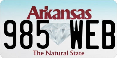 AR license plate 985WEB
