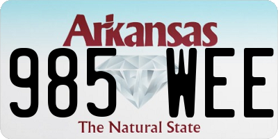 AR license plate 985WEE