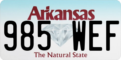 AR license plate 985WEF