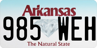 AR license plate 985WEH