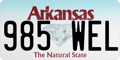 AR license plate 985WEL