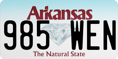 AR license plate 985WEN