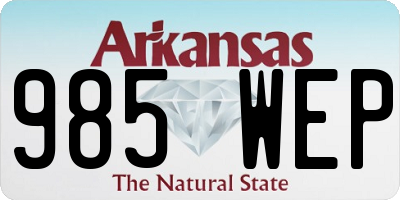 AR license plate 985WEP