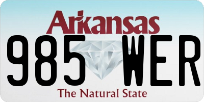 AR license plate 985WER