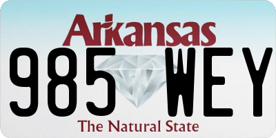 AR license plate 985WEY
