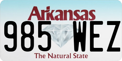 AR license plate 985WEZ