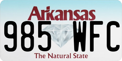 AR license plate 985WFC