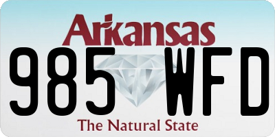 AR license plate 985WFD