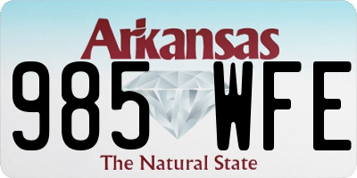 AR license plate 985WFE