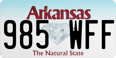 AR license plate 985WFF