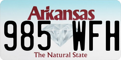 AR license plate 985WFH