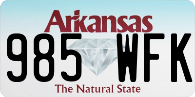 AR license plate 985WFK