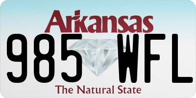 AR license plate 985WFL