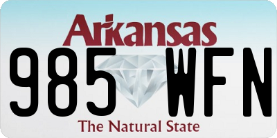 AR license plate 985WFN