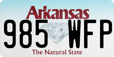 AR license plate 985WFP