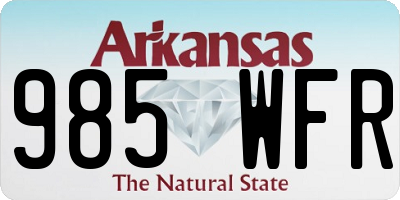 AR license plate 985WFR