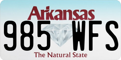 AR license plate 985WFS