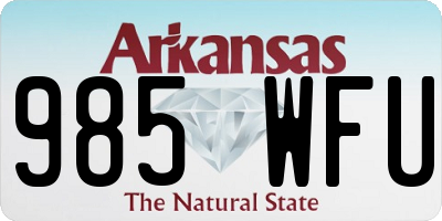 AR license plate 985WFU