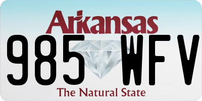 AR license plate 985WFV