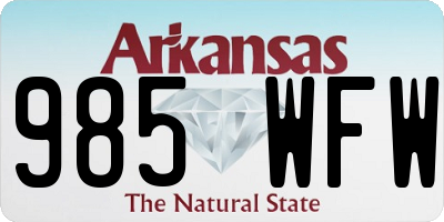 AR license plate 985WFW
