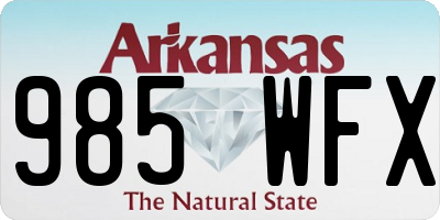 AR license plate 985WFX