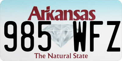 AR license plate 985WFZ